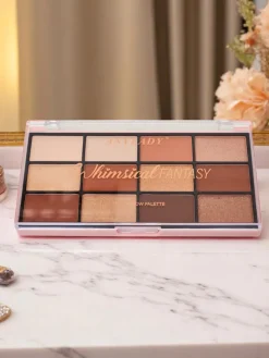 ANYLADY Paletka 12 cieni do powiek z brokatem i matem Golden Chocolate Fudge