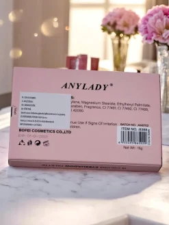 ANYLADY Paletka 15 cieni do powiek z brokatem i matem Ruby Glamour