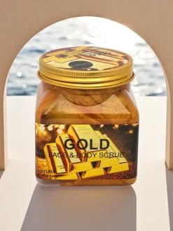 Aurelia Gold Scrub do twarzy i ciała, odżywczy peeling 300ml