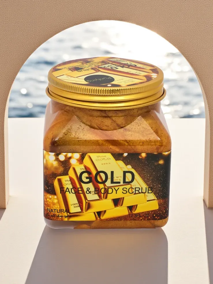 Aurelia Gold Scrub do twarzy i ciała, odżywczy peeling 300ml