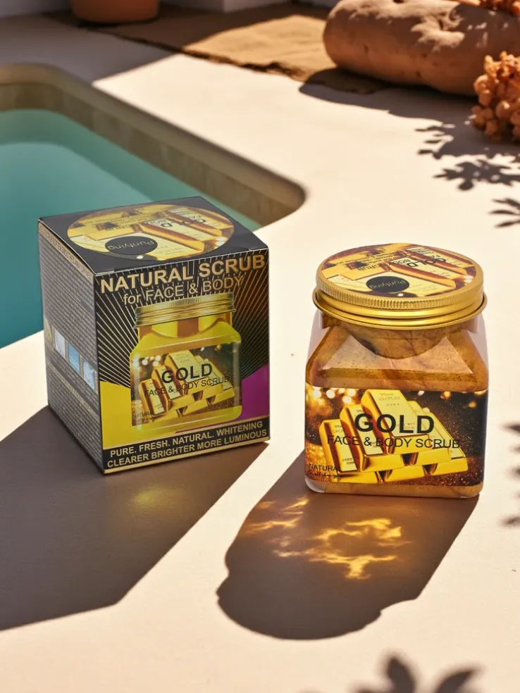 Aurelia Gold Scrub do twarzy i ciała, odżywczy peeling 300ml