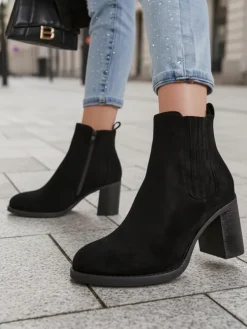 Aurelia Klasyczne Botki Damskie na Obcasie