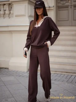 Bawełniany Damski komplet sweterkowy Fissa