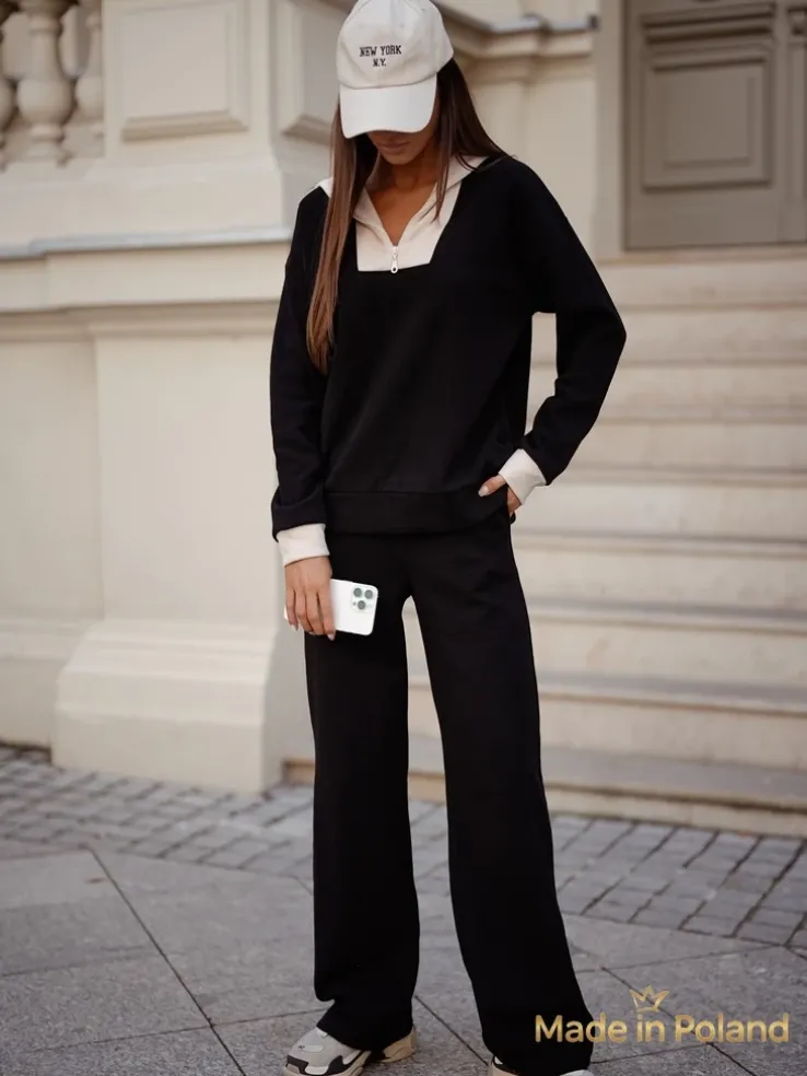 Bawełniany Damski komplet sweterkowy Fissa