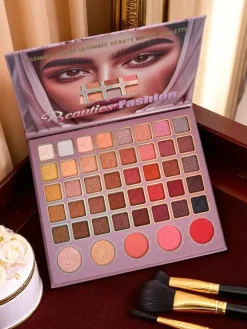 Beauties Fashion Paletka 45 cieni do powiek z brokatem i matem Champange Ruby Glamour