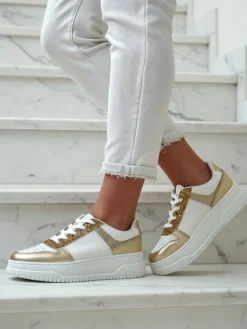 Bella Glamour Złoty Sneakers Damskie