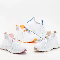 Biało- różowe sportowe buty damskie Baym - Obuwie