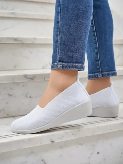 Biały Kwiat Thermis - Stylowe Damskie Obuwie na Koturnie