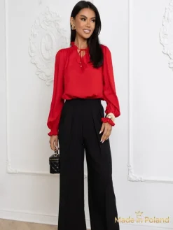 Bluzka damska z ozdobnym dekoltem Frankie