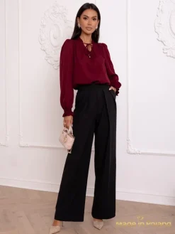 Bluzka damska z ozdobnym dekoltem Frankie