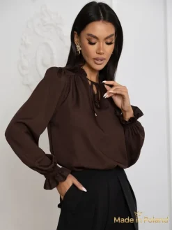 Bluzka damska z ozdobnym dekoltem Frankie