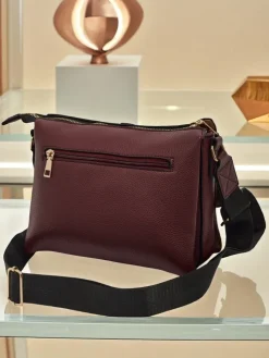 Bordowa Torebka Elena z Eko Skóry