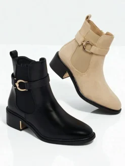 Botki damskie eko skórzane Calivra