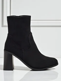 Botki damskie eko zamszowe na słupku Rune Fast