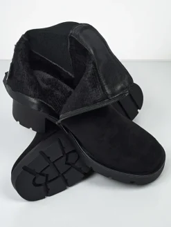 Botki damskie eko zamszowe na słupku Solenya