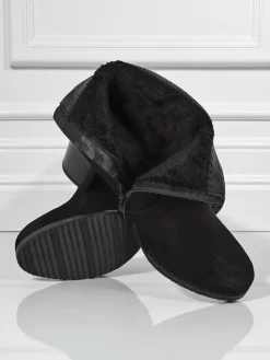 Botki damskie eko zamszowe na obcasie Crimson Dusk