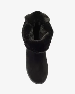 Botki Stella z ekoskóry zamszowej na płaskim obcasie