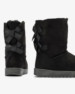 Botki Stella z ekoskóry zamszowej na płaskim obcasie