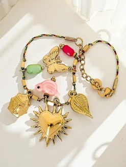 Bransoletka Ariadna Amore – kolorowe charmsy i złociste detale, styl italiano