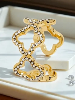 Bransoletka Ariadne Silverita z kryształami – srebrna, geometryczny wzór glamour