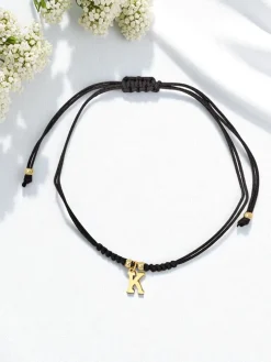 Bransoletka damska z literką "K"