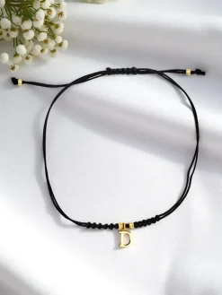 Bransoletka damska z literką "D"