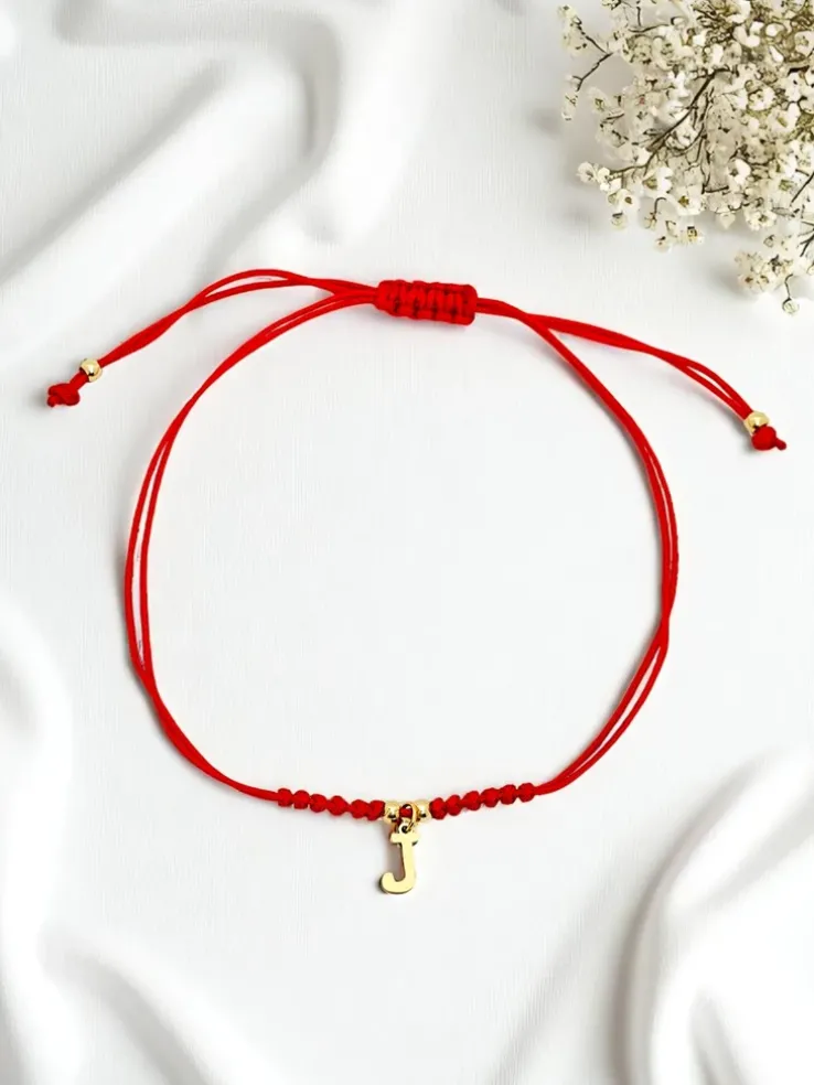 Bransoletka damska z literką "J"