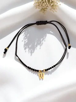 Bransoletka damska z literką "W" Wanderlust