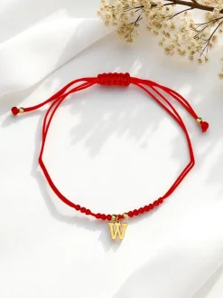 Bransoletka damska z literką "W" Wanderlust