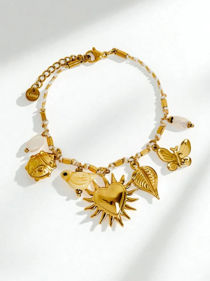 Bransoletka Solis Serenitas – stal szlachetna i zawieszki w stylu Antica