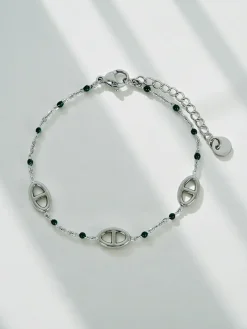 Bransoletka srebrna Aurea Clavis z koralikami