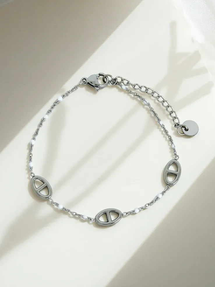 Bransoletka srebrna Aurea Clavis z koralikami