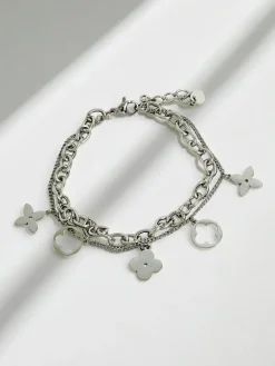 Bransoletka srebrna Calista z motywem kwiatowym, stylowa Italia