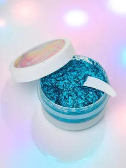Brokatowy żel do zdobienia twarzy w kolorze turkusowym