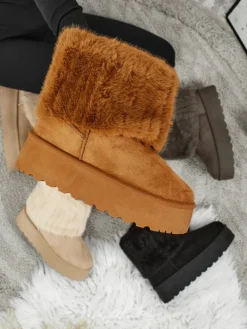 Buty a'la śniegowce damskie z futerkiem Irelle