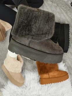 Buty a'la śniegowce damskie z futerkiem Irelle