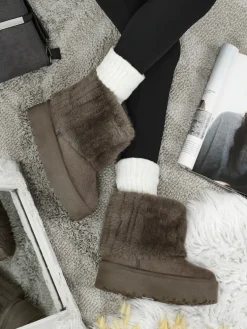 Buty a'la śniegowce damskie z futerkiem Irelle