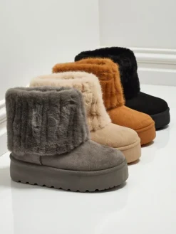 Buty a'la śniegowce damskie z futerkiem Irelle