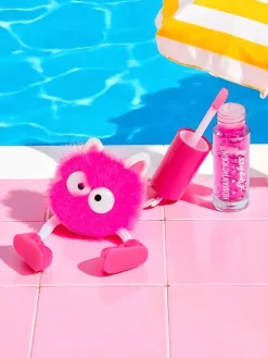 Błyszczyk do ust dla dzieci z puszystym potworkiem Fuchsia