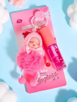 Błyszczyk do ust dla dzieci z laleczką Dark Pink