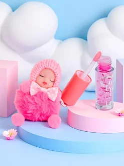 Błyszczyk do ust dla dzieci z laleczką Dark Pink