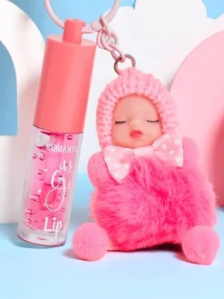 Błyszczyk do ust dla dzieci z laleczką Dark Pink