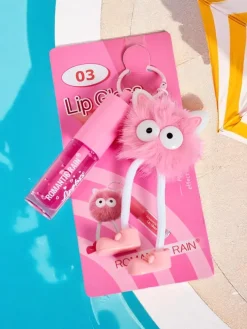 Błyszczyk do ust dla dzieci z puszystym potworkiem Dark Pink