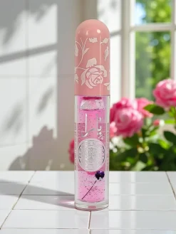 Błyszczyk do ust z brokatem zmianiający kolor Rose