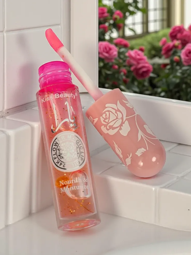 Błyszczyk do ust z brokatem zmianiający kolor Light Pink