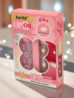 Błyszczyk z brokatem i błyszczyk bezbarwny 2w1 Soft Blush