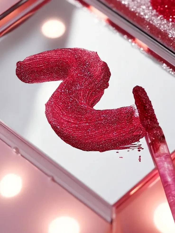 Błyszczyk z brokatem i błyszczyk bezbarwny 2w1 Ruby Woo