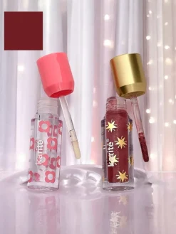 Błyszczyk z brokatem i błyszczyk bezbarwny 2w1 Fiercely Red