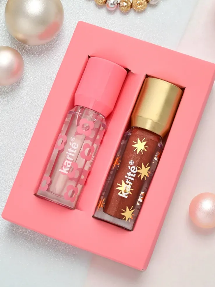 Błyszczyk z brokatem i błyszczyk bezbarwny 2w1 Bronse