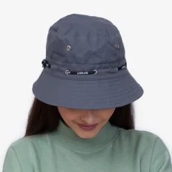 Ciemnoszara damska czapka typu bucket hat - Akcesoria